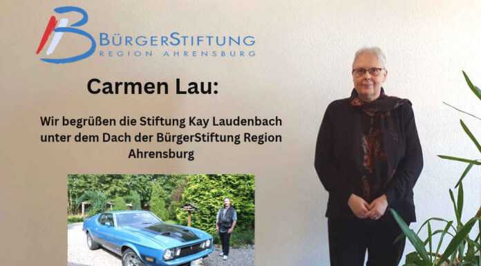 BürgerStiftung: Carmen Lau begrüßt die Stiftung Kay Laudenbach